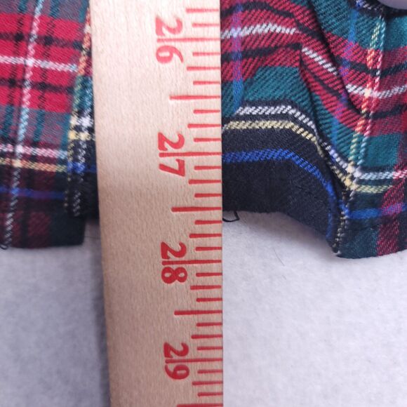 Montfort Tartan Flannel Casual Button Up Shirt Mens Size Medium M Black Red - Picture 7 of 10